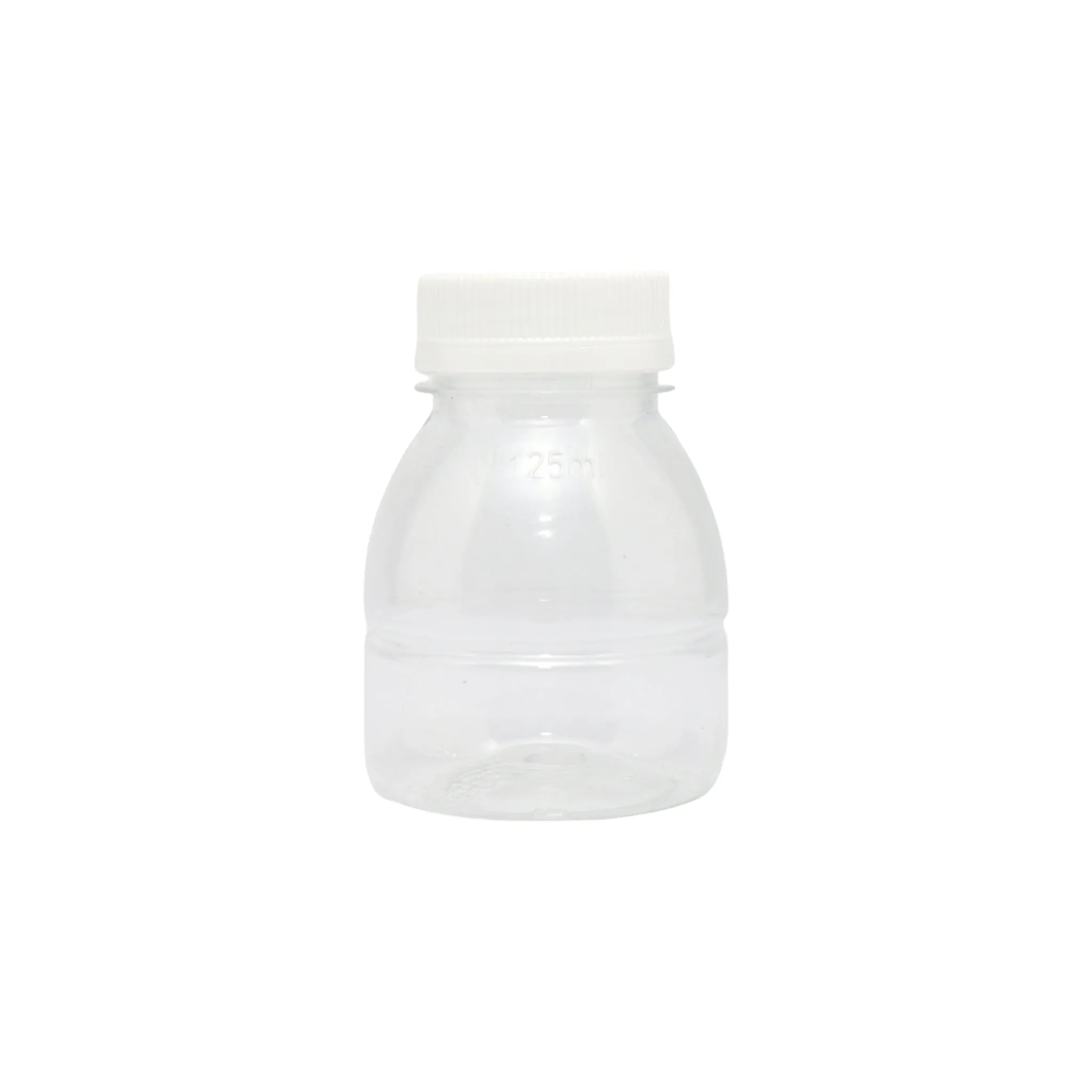 125ml PET Plastic Storage Jar Round Clear with Blue Lid