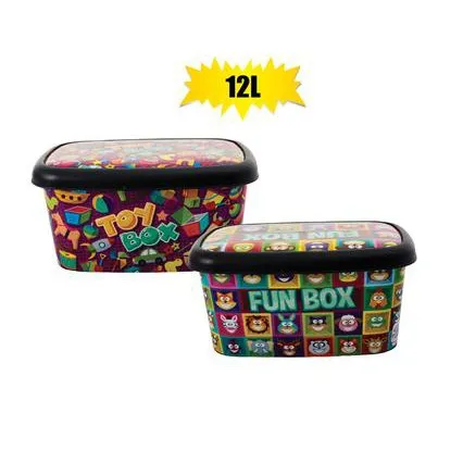 12L Deep Storage Utility Box - Kids Toy Box Printed