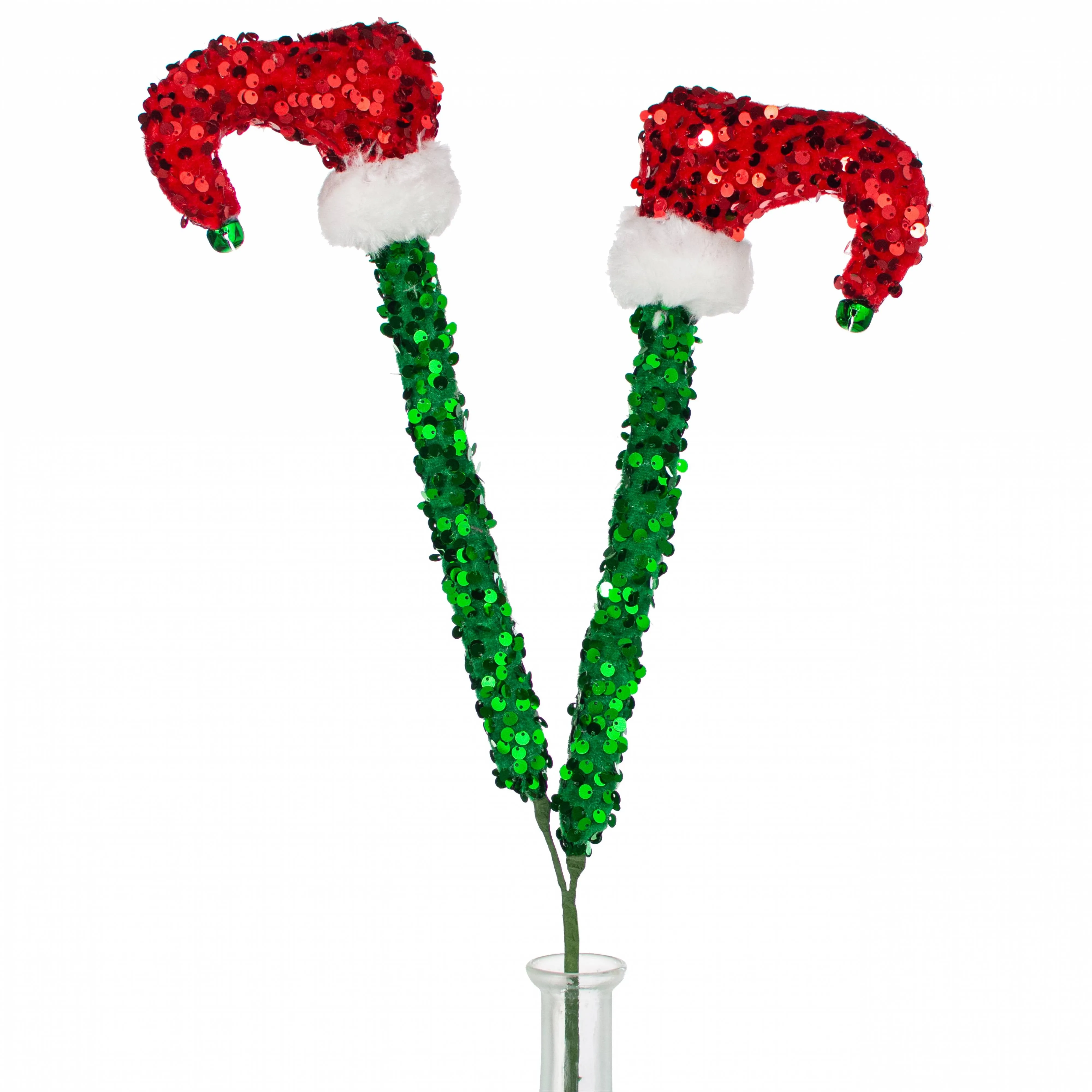 23" Sequin Elf Legs Spray