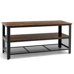 3-Tier TV Stand for TVs up to 50 Inches with Open Storage Shelves