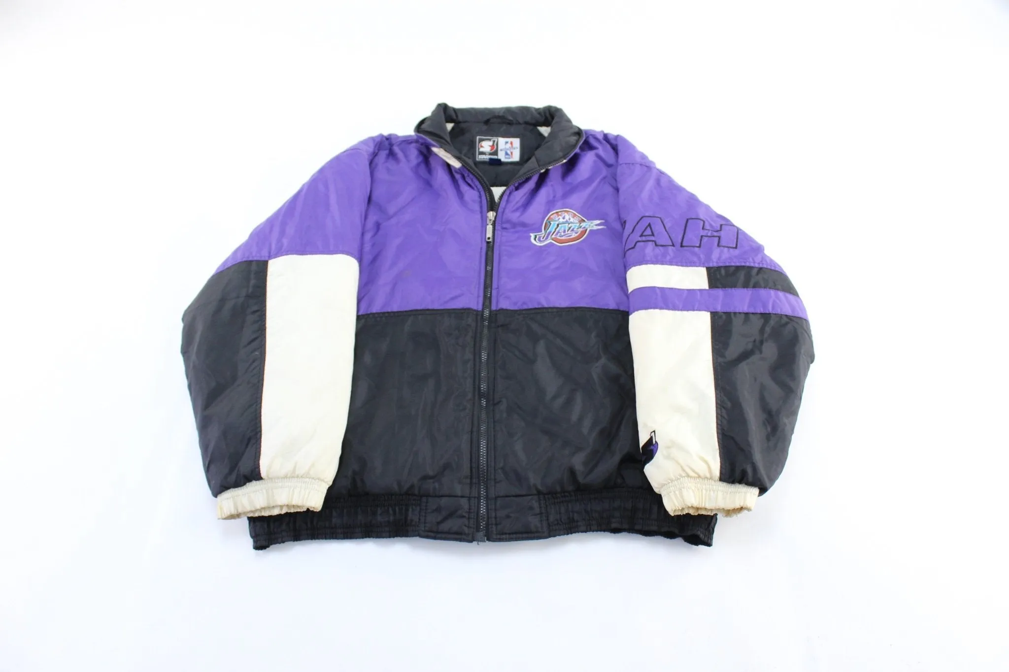 90's Utah Jazz Embroidered Starter Zip Up Jacket