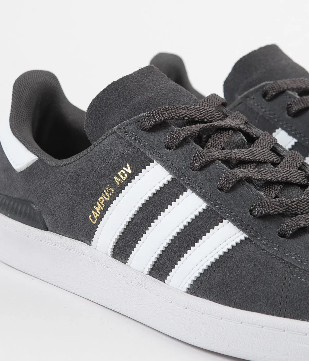 Adidas Campus ADV Shoes - Grey Six / White / Gold Metallic