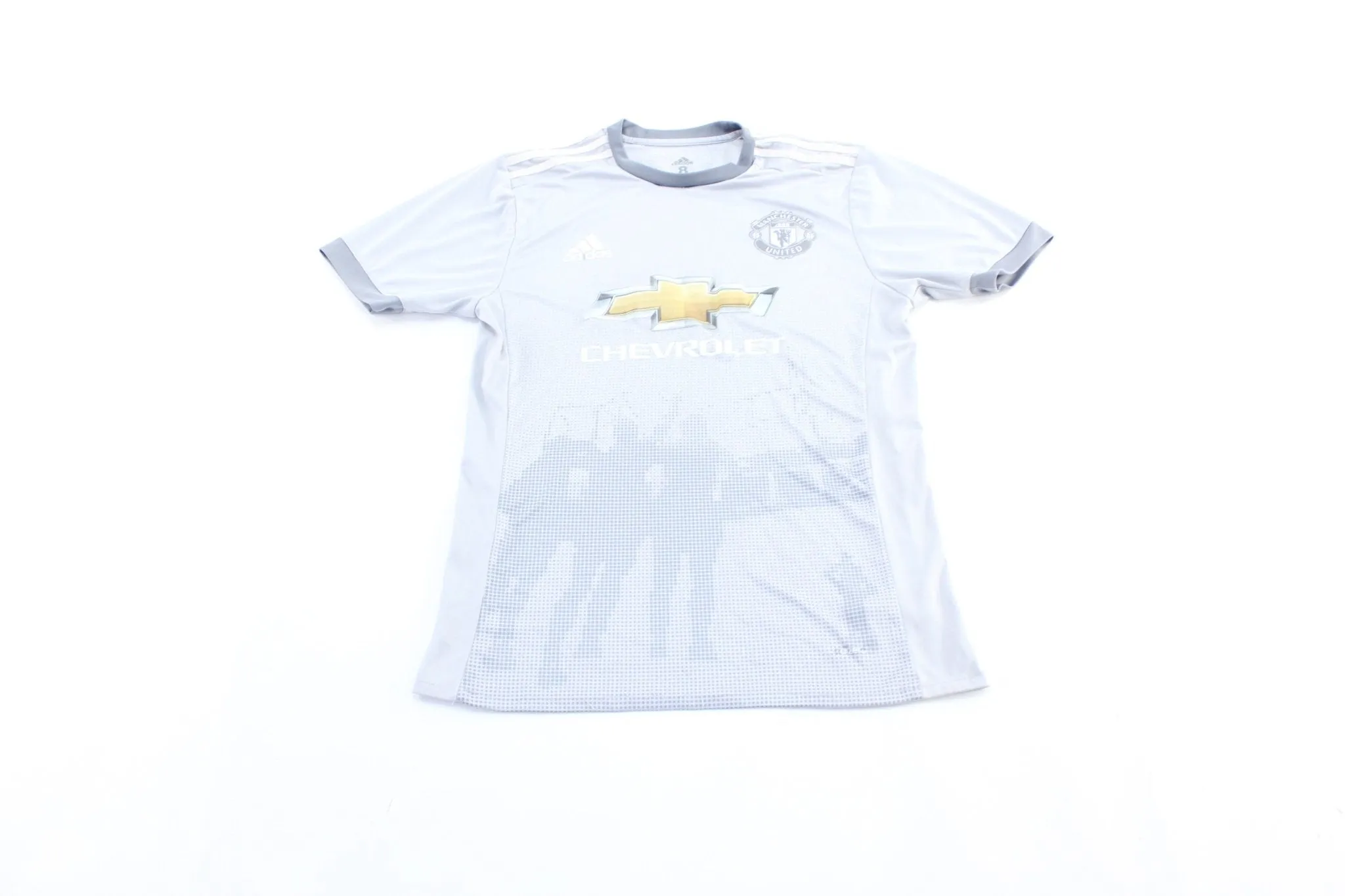 Adidas Logo Manchester United Grey Soccer Jersey