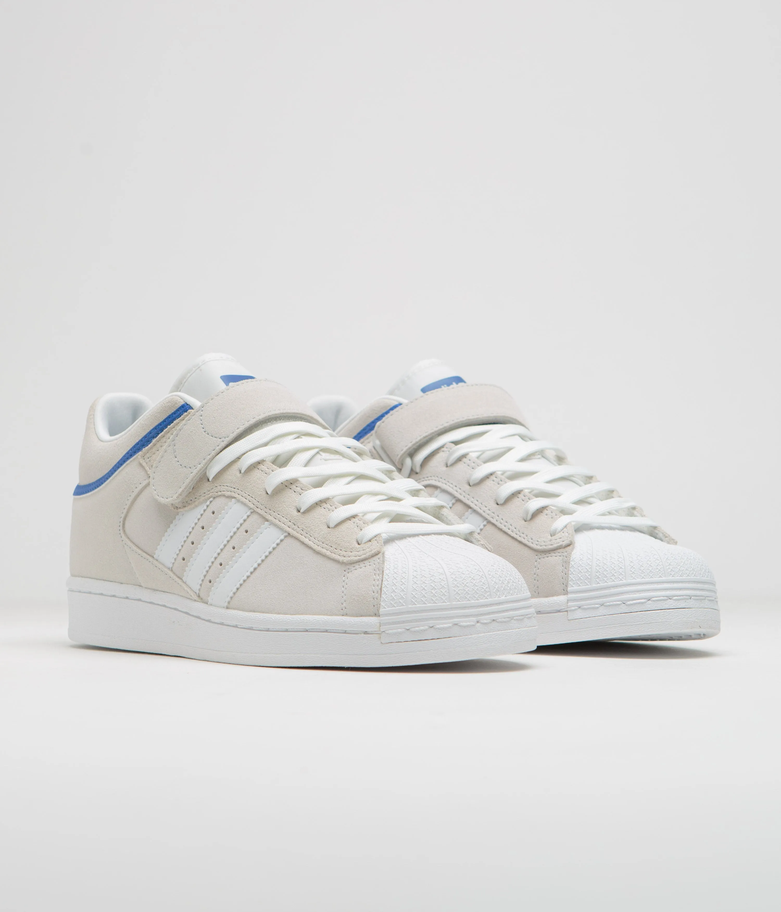 Adidas Pro Shell ADV Shoes - Crystal White / FTWR White / Team Royal Blue