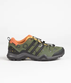 Adidas x Pop Trading Company Swift R2 GTX Shoes - Wild Pine / Core Black / Semi Solar Yellow