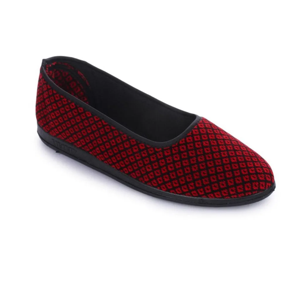 AHA Casual Non-Lacing Red Ballerina Shoes For Women SPL. BELLY By Liberty