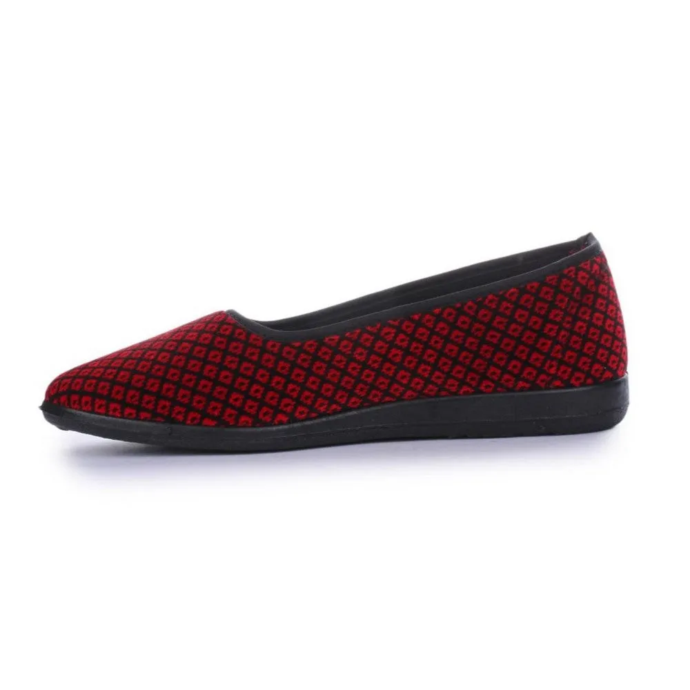 AHA Casual Non-Lacing Red Ballerina Shoes For Women SPL. BELLY By Liberty