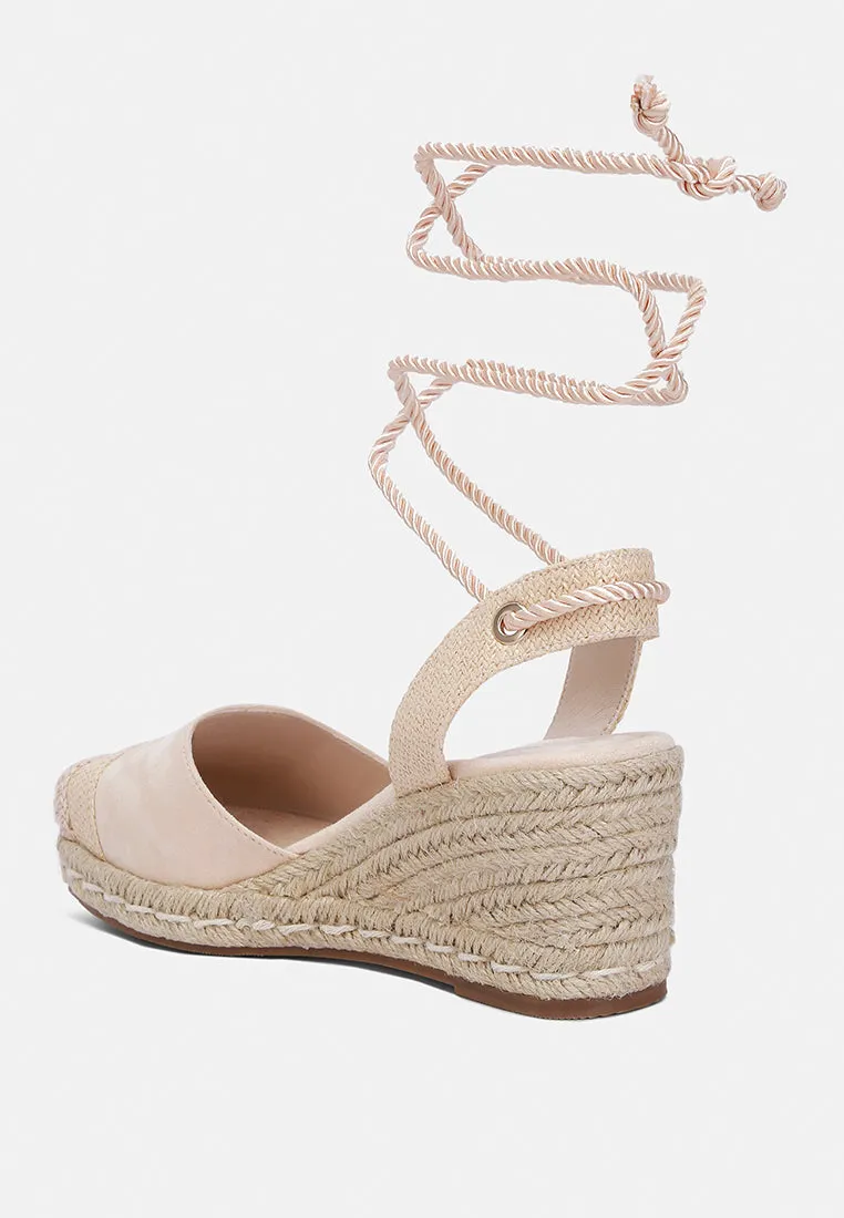 Aiden Lace-Up Crochet Espadrilles