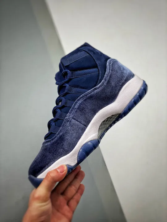 Air Jordan 11 Velvet Midnight Navy/Metallic Silver-White AR0715-441