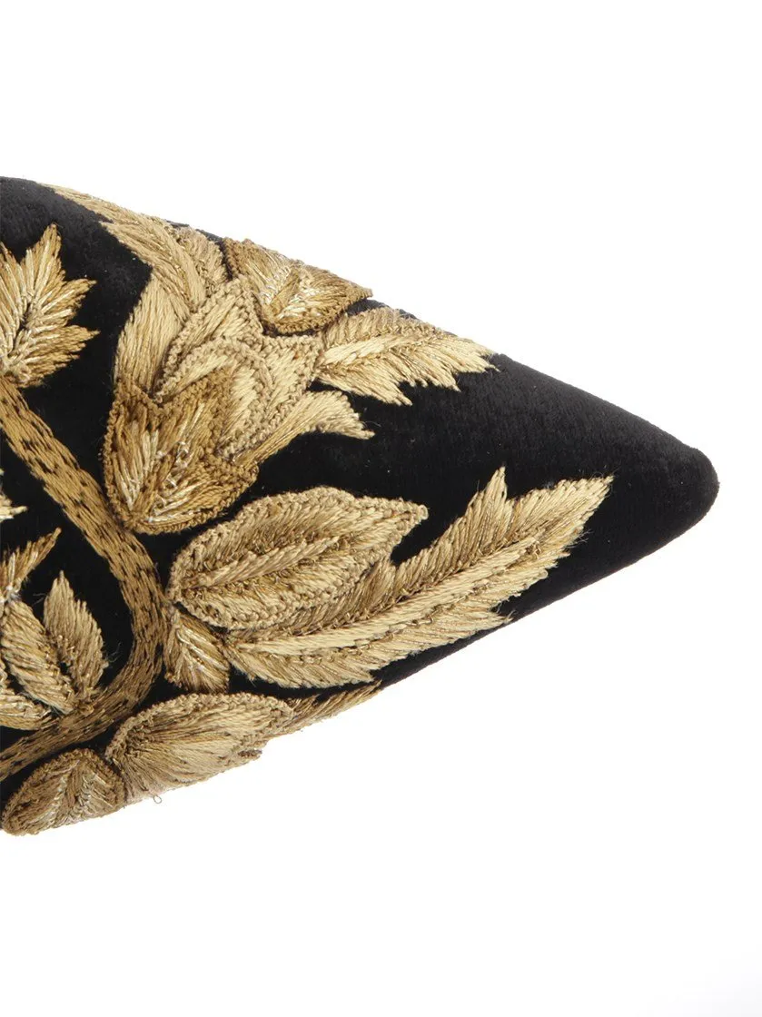 Alberta Ferretti Leaf Embroidered Mules