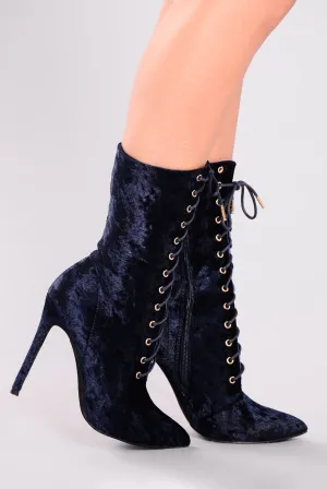 Alice Lace Up Bootie - Navy