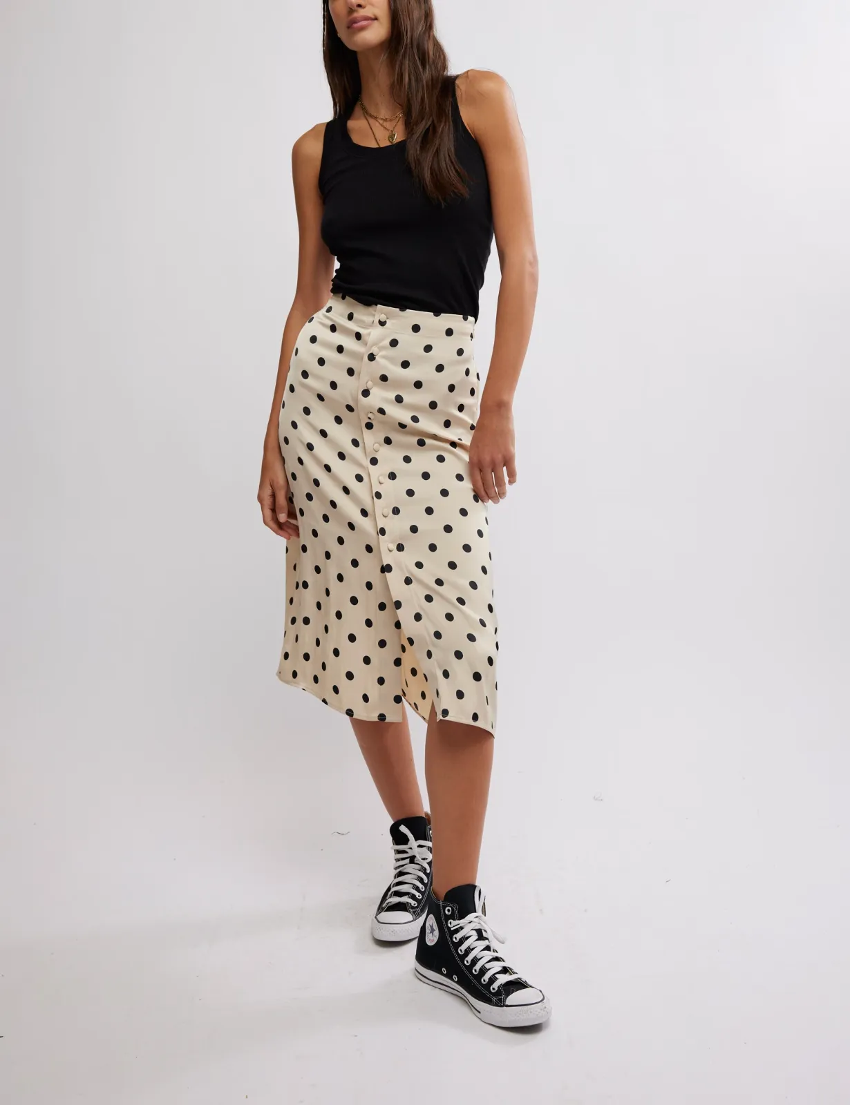 Analise Printed Midi Skirt