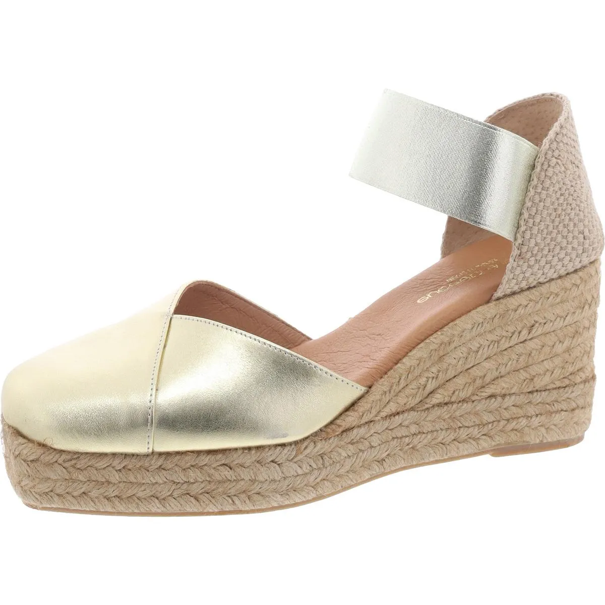 André Assous Womens Pedra Slip On Elastic Strap Espadrilles