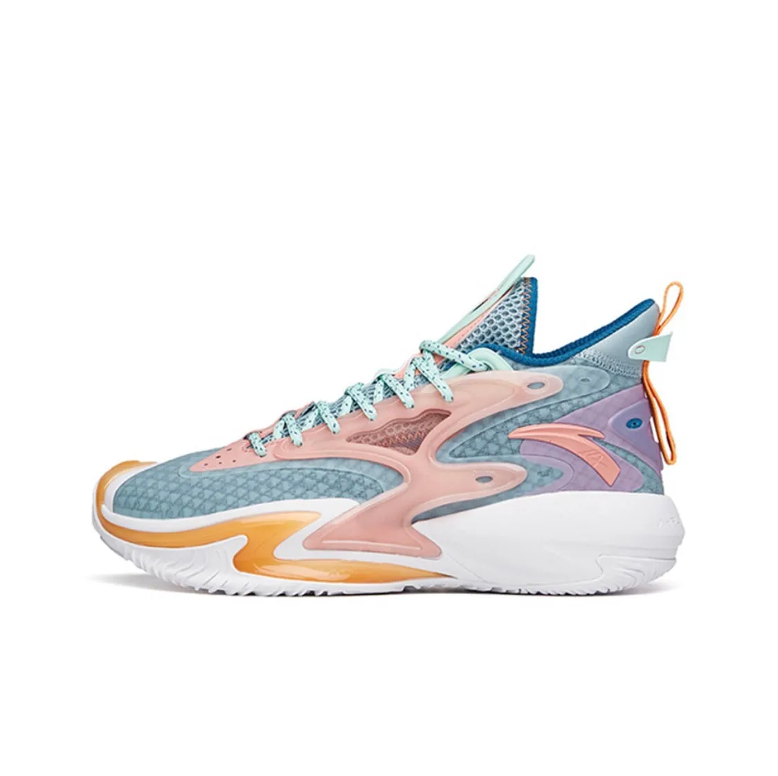 Anta Men's Shock The Game 5.0 Crazy Tide 3.0 High Basketball Shoes Pink/Green