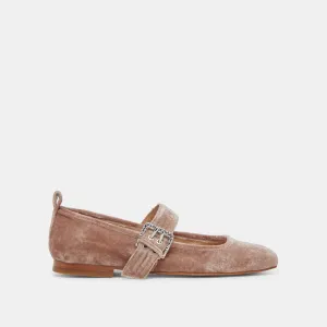 ARORA BALLET FLATS ROSE VELVET