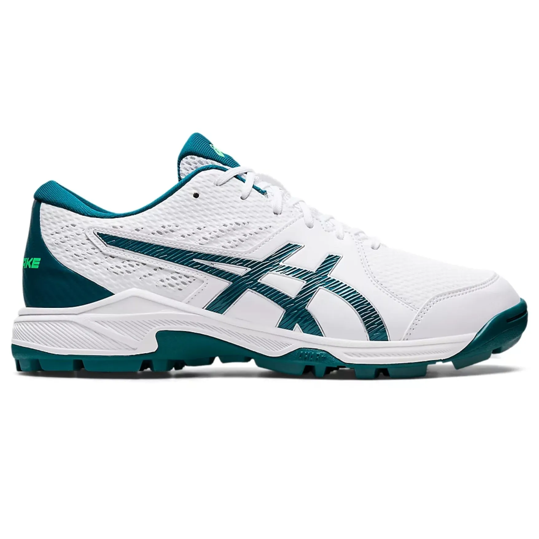 Asics Shoes, Gel-Peake 2, Cricket Shoes White Velvet Pine 2024 Model