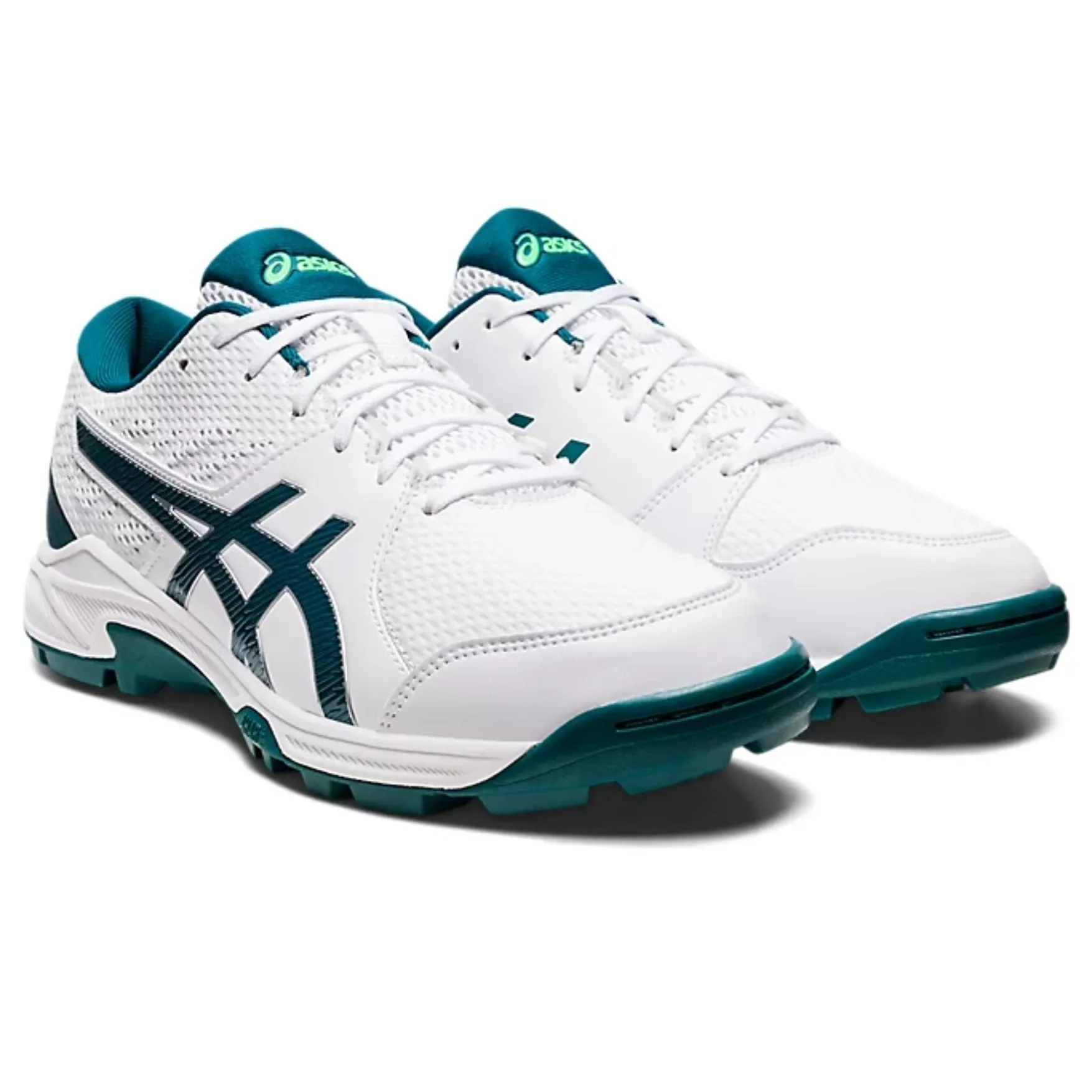 Asics Shoes, Gel-Peake 2, Cricket Shoes White Velvet Pine 2024 Model