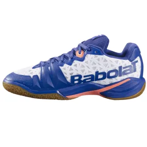 Babolat Shadow Tour 4 Men Badminton Shoes, White/Blue Navy