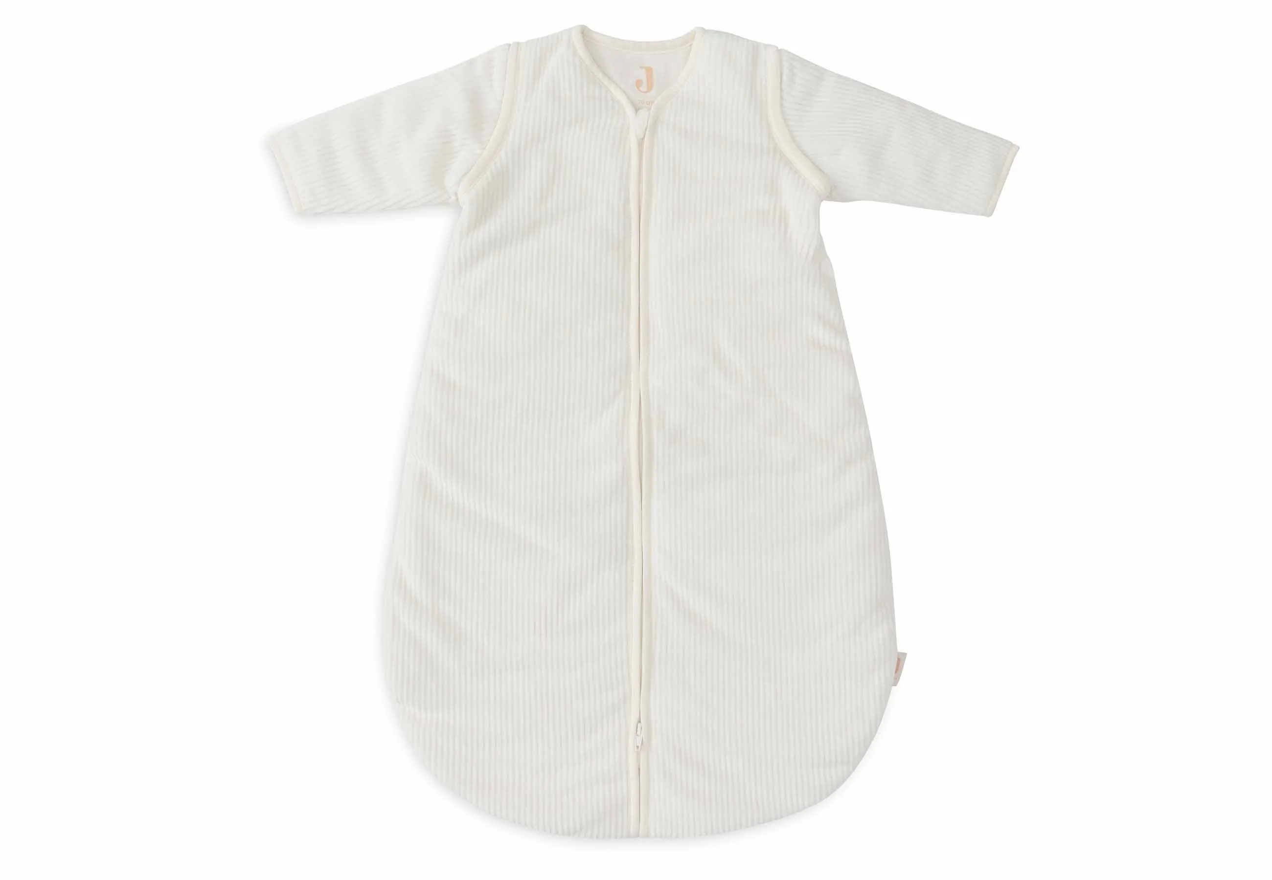 Baby Sleeping Bag with Removable Sleeves 110cm Rib - Ivory