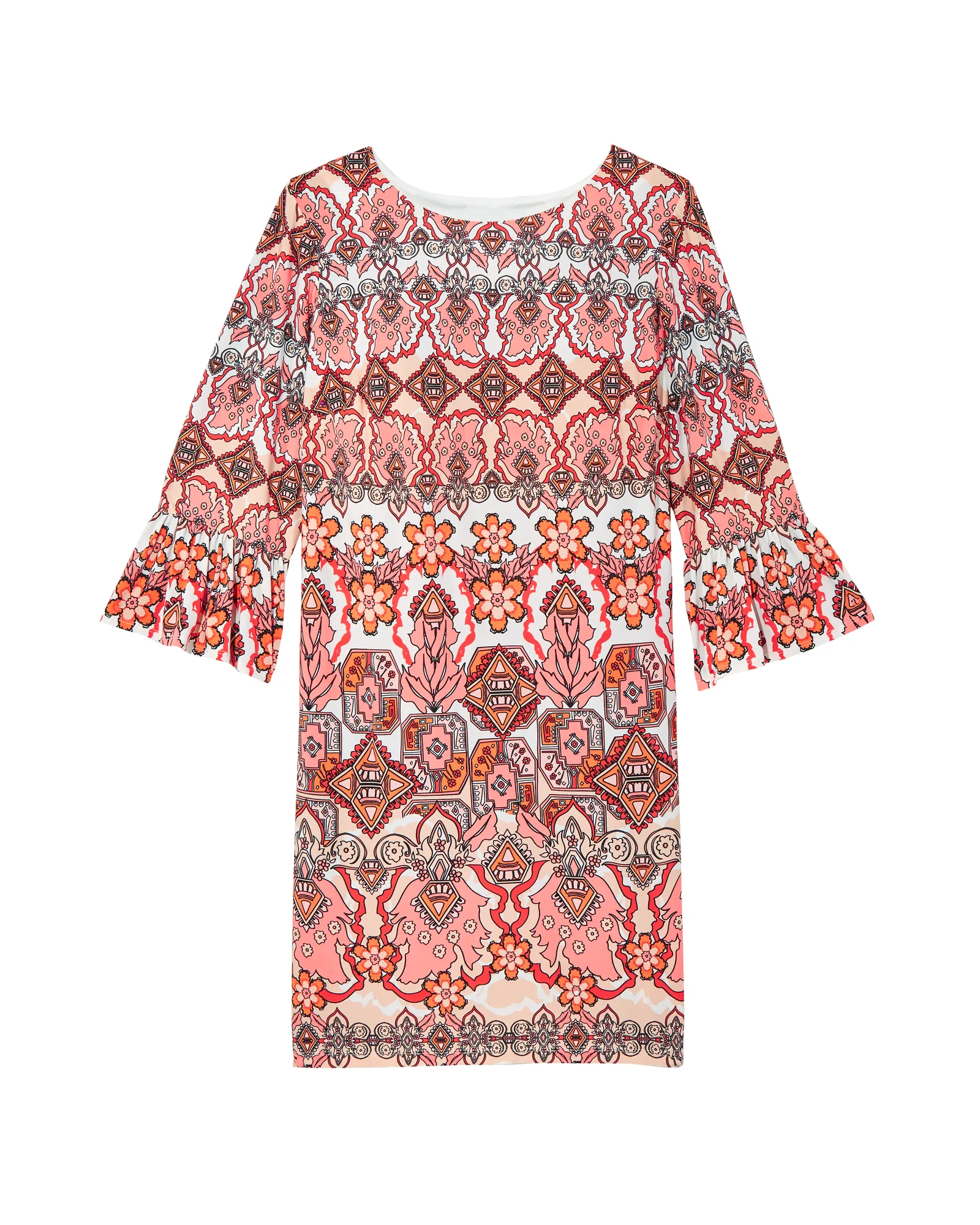 Bailey Shift Dress | Coral / White