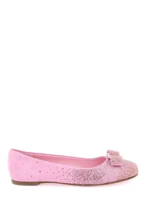 ballerina flats with vara bow and crystals