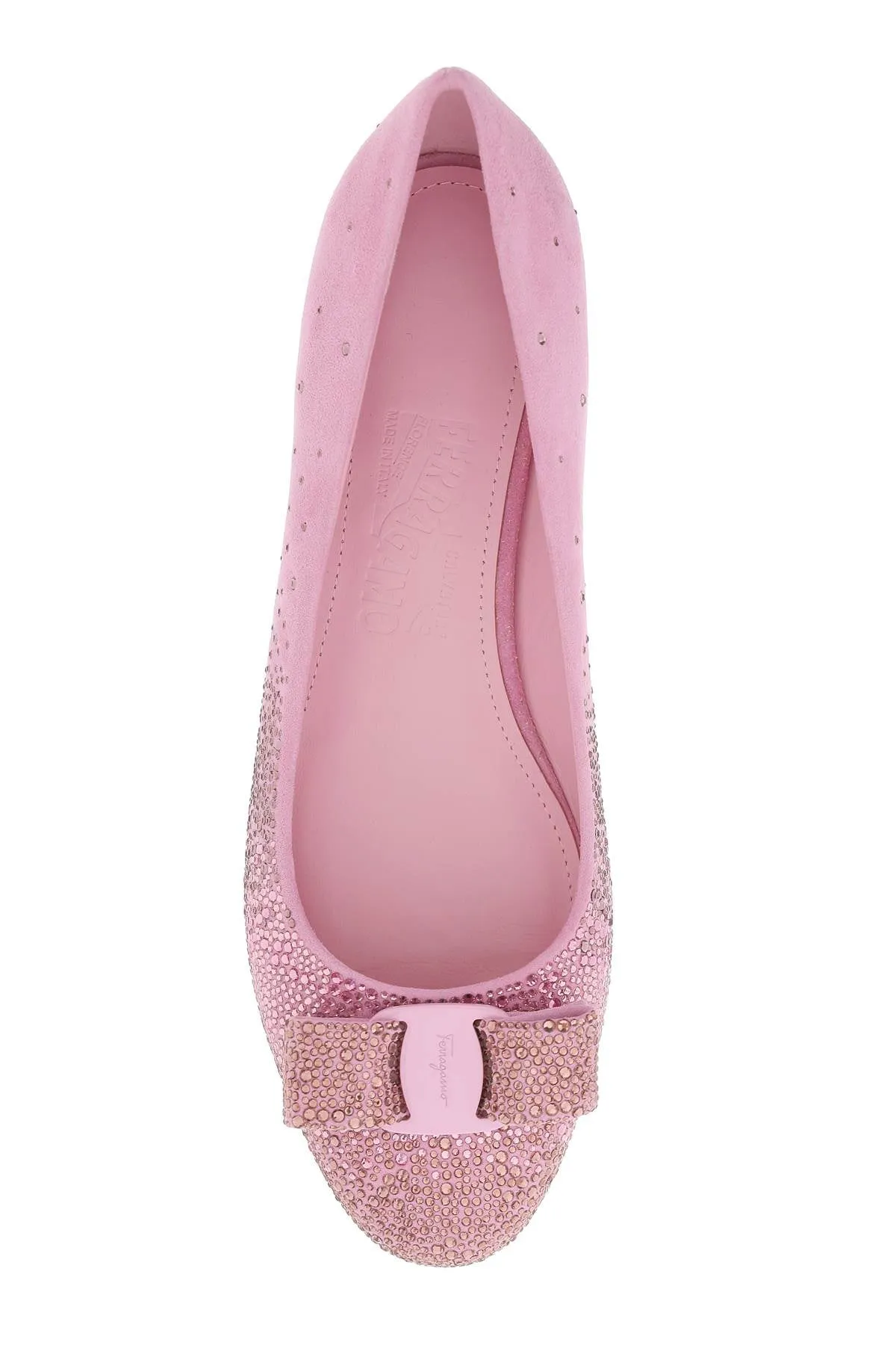 ballerina flats with vara bow and crystals