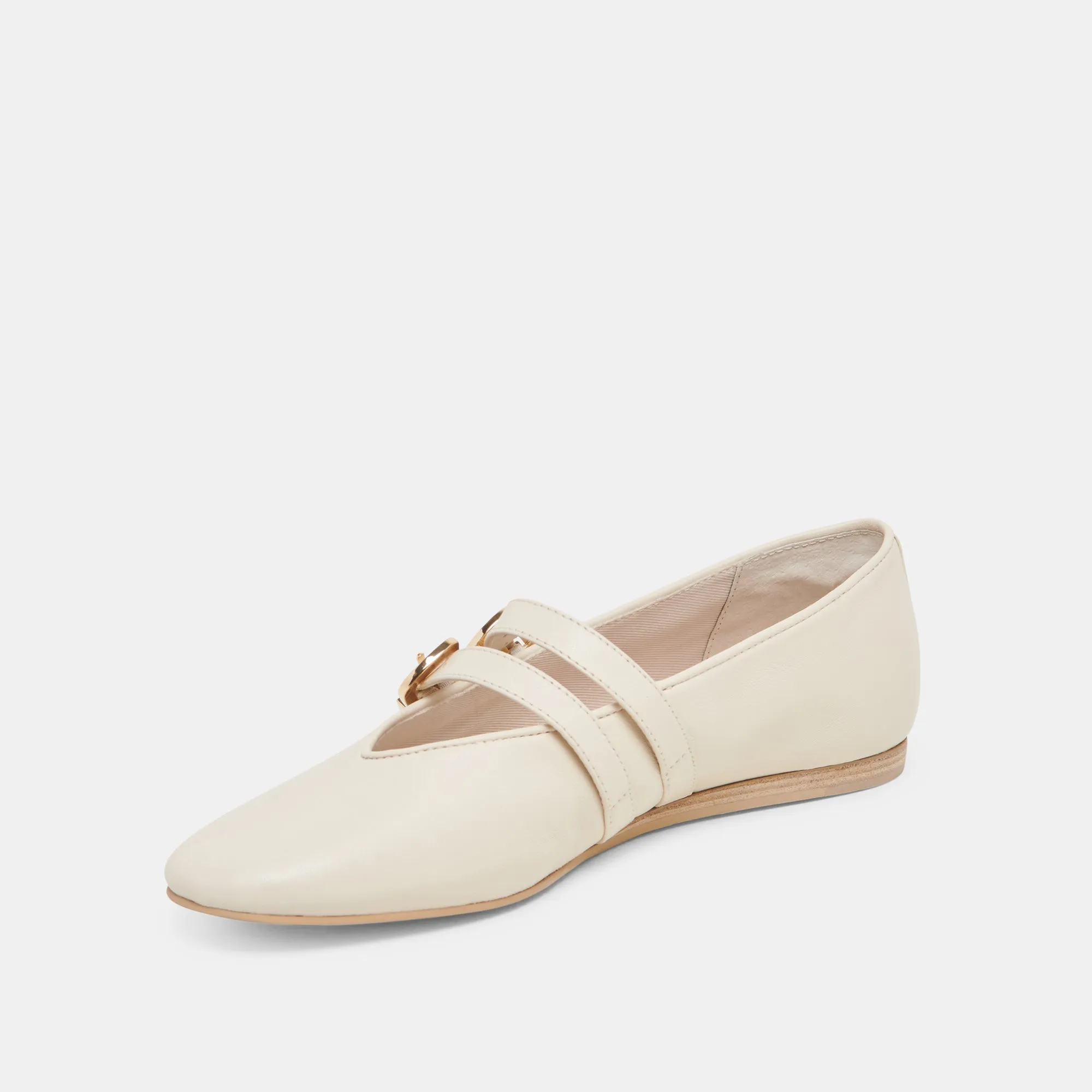 BAYLEE BALLET FLATS IVORY LEATHER