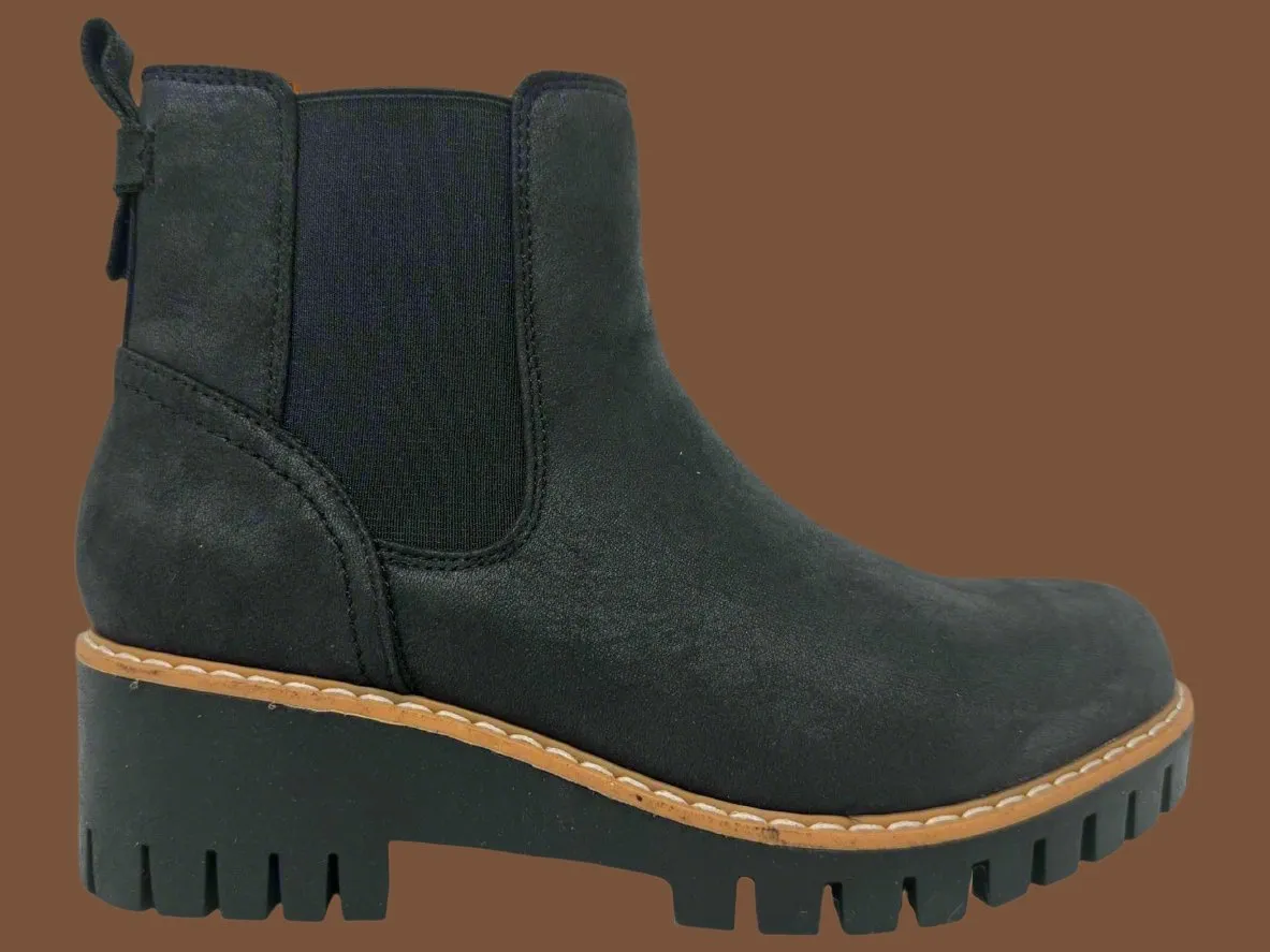 Black Classic Fall Slip On Bootie