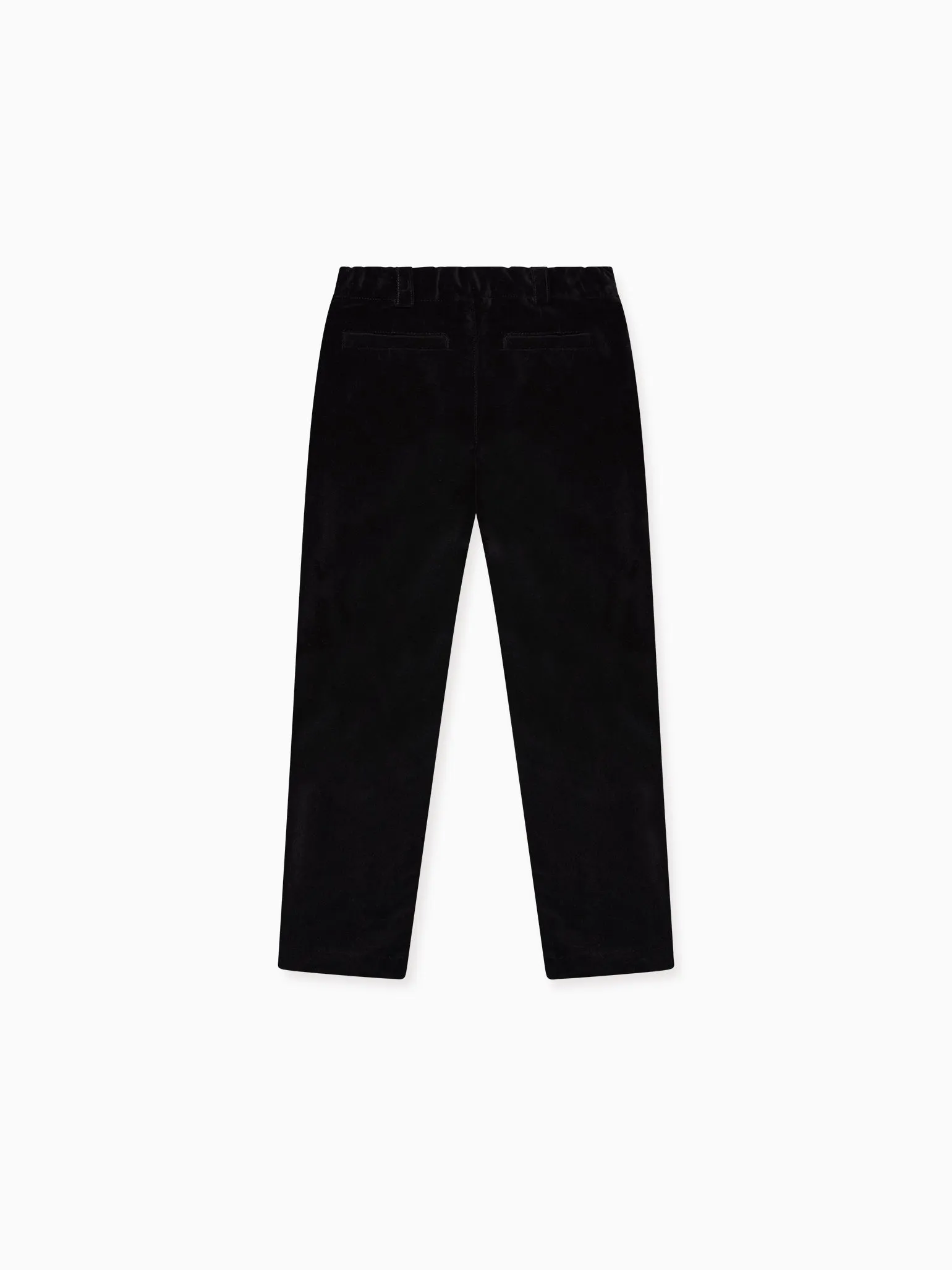 Black Elio Velvet Boy Trousers