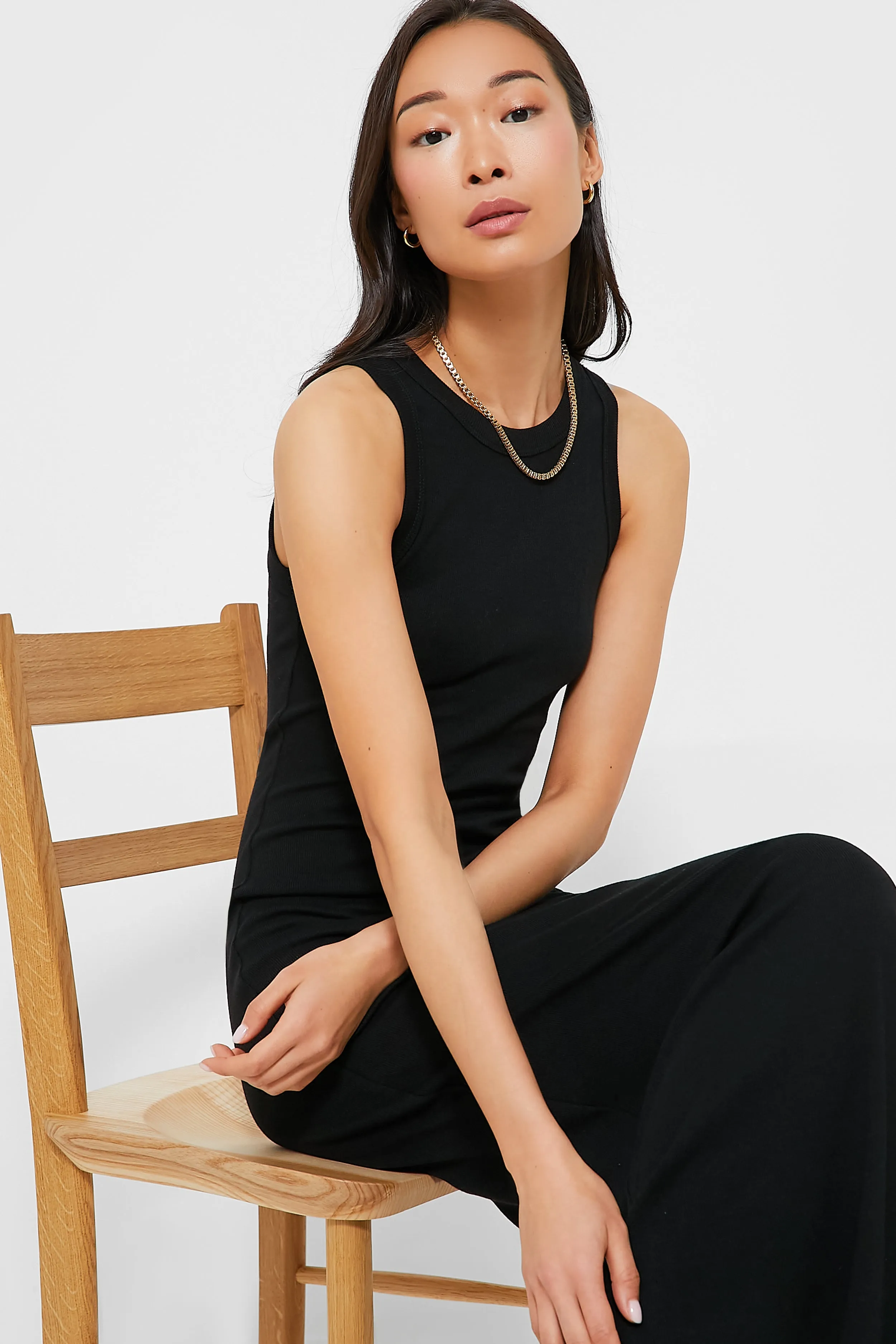 Black Organic Racerback Tank Dress