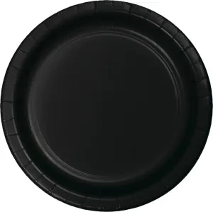 Black Paper Dessert Plates (24/Pkg)