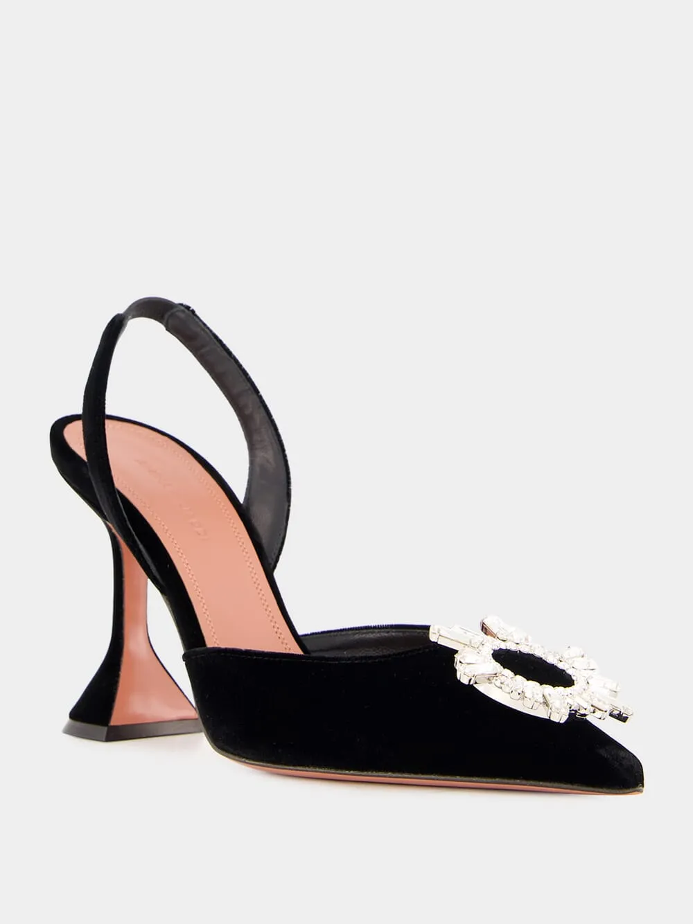 Black Velvet Begum Slingback Pumps