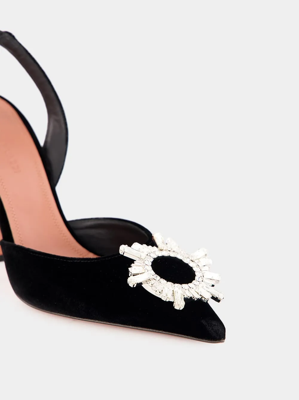 Black Velvet Begum Slingback Pumps