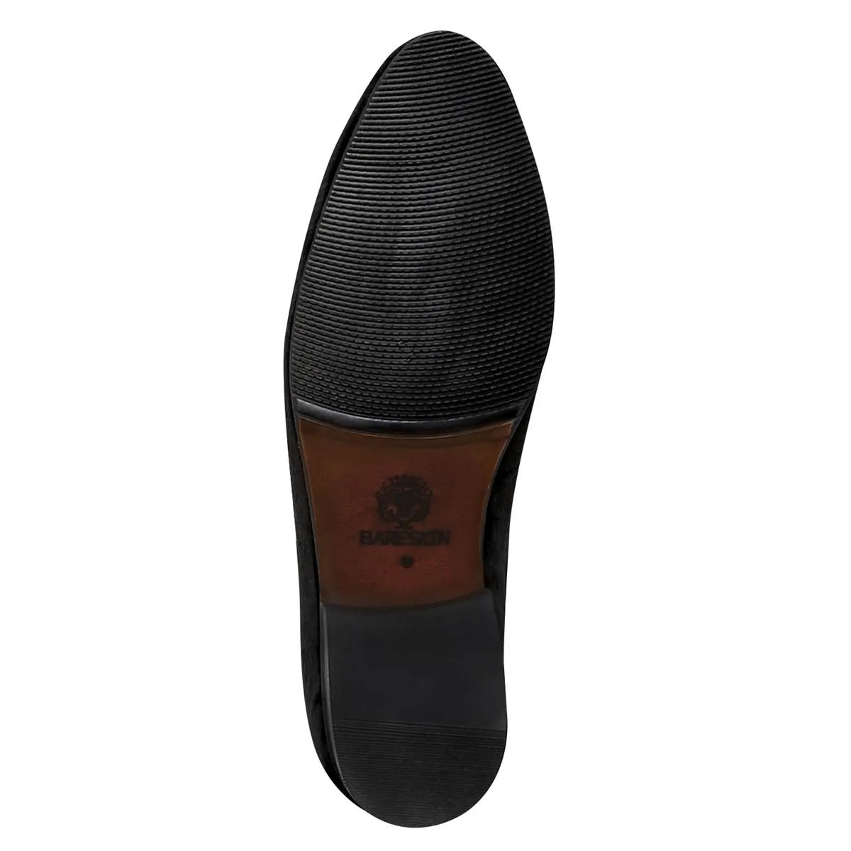 Black Velvet Metal Lion Men Slip On By Brune & Bareskin