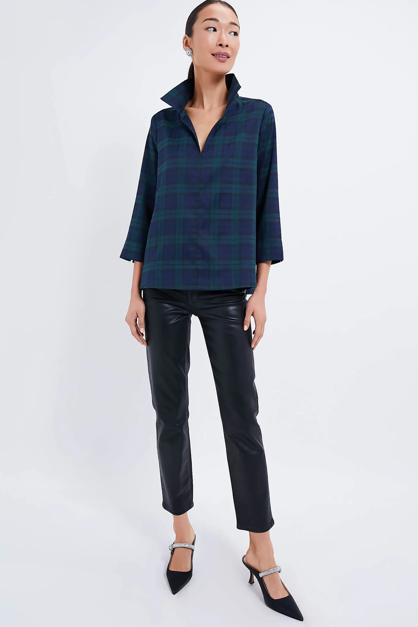 Blackwatch Sullivan Stand Collar Blouse