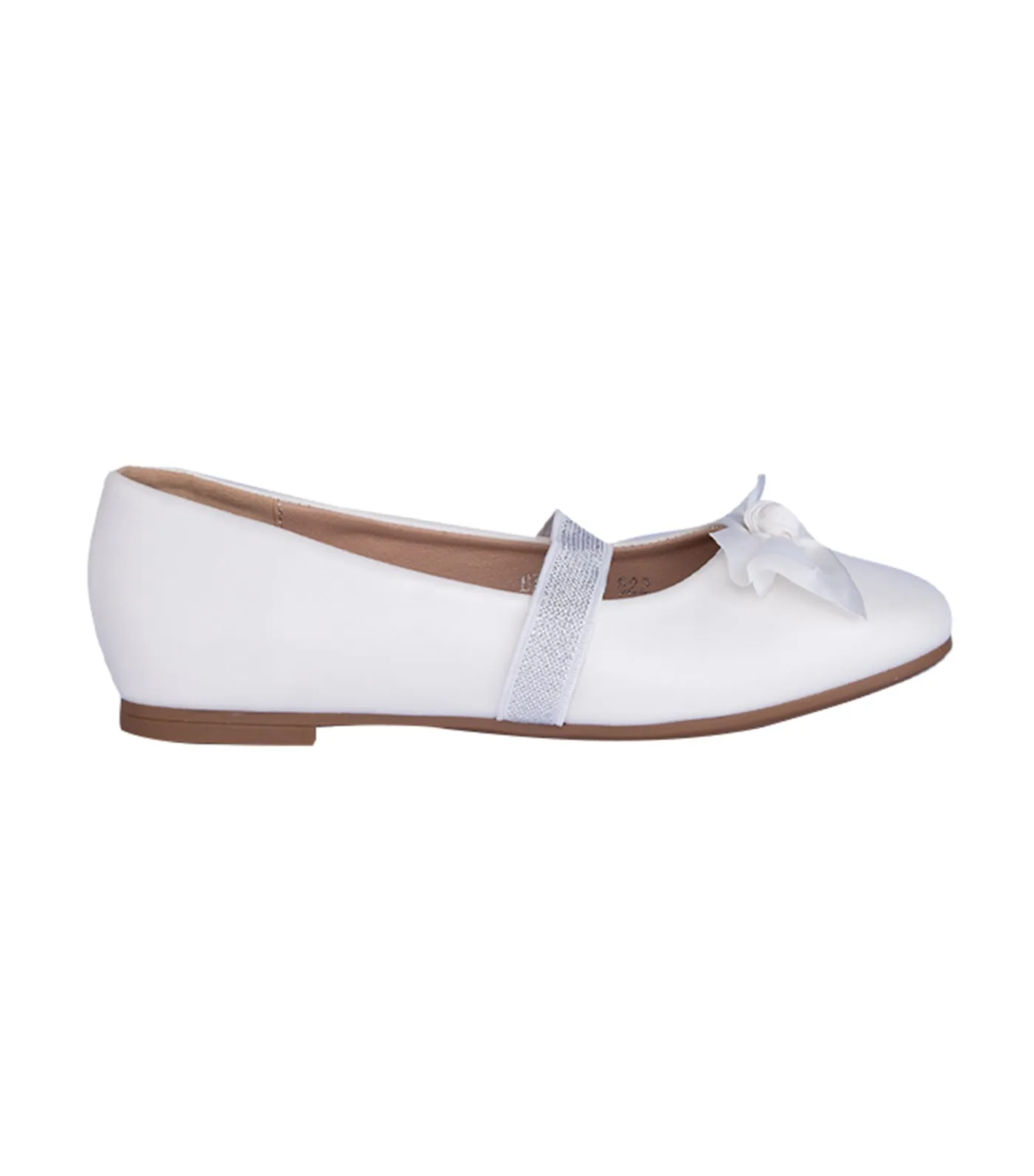 Blush Toddler to Kids Ballet Flats for Girls - White