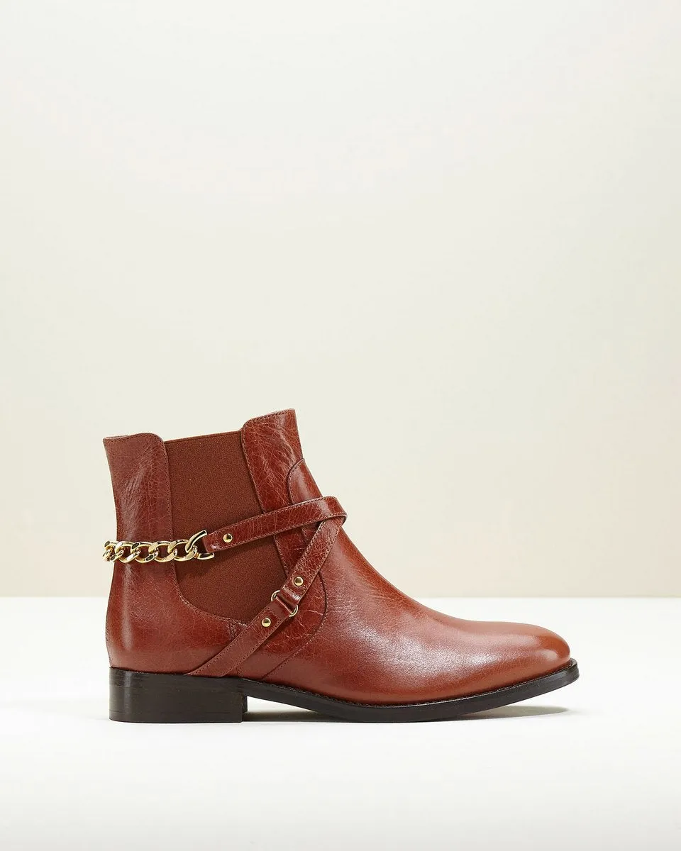 Bottines En Cuir De Veau Eloni - Marron