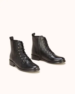 Bottines En Cuir Fibi - Noir