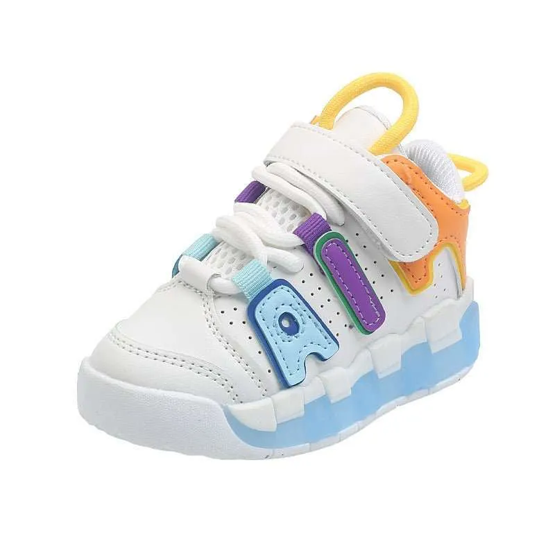 Breathable Sneaker Children's Soft Bottom Leather Surface