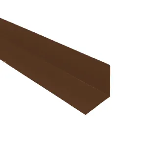 Brown 1 Metre UPVC Angle 25mm x 25mm Corner Trim