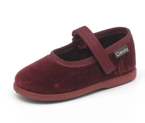 Burgundy Velvet Mary Jane (400075.20)