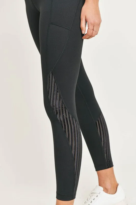 Burnout Splice High-waisted Leggings ~FINAL SALE