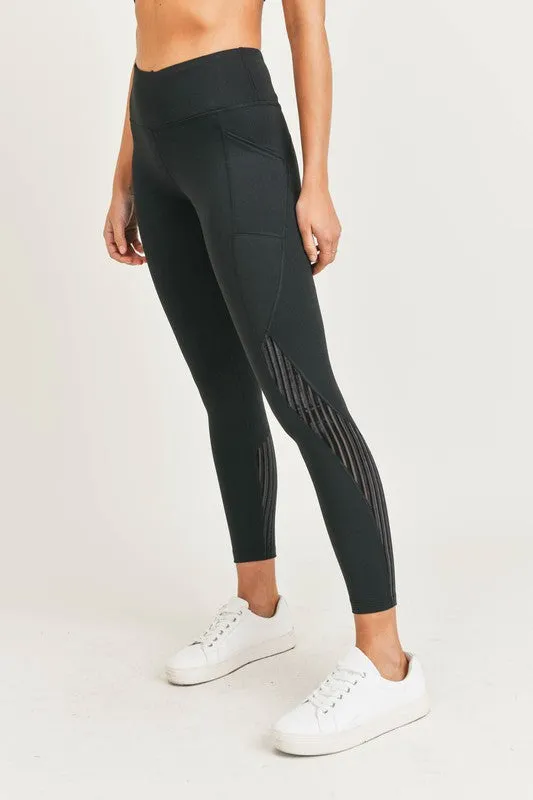 Burnout Splice High-waisted Leggings ~FINAL SALE