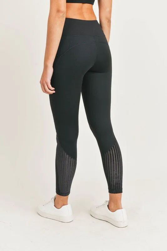 Burnout Splice High-waisted Leggings ~FINAL SALE