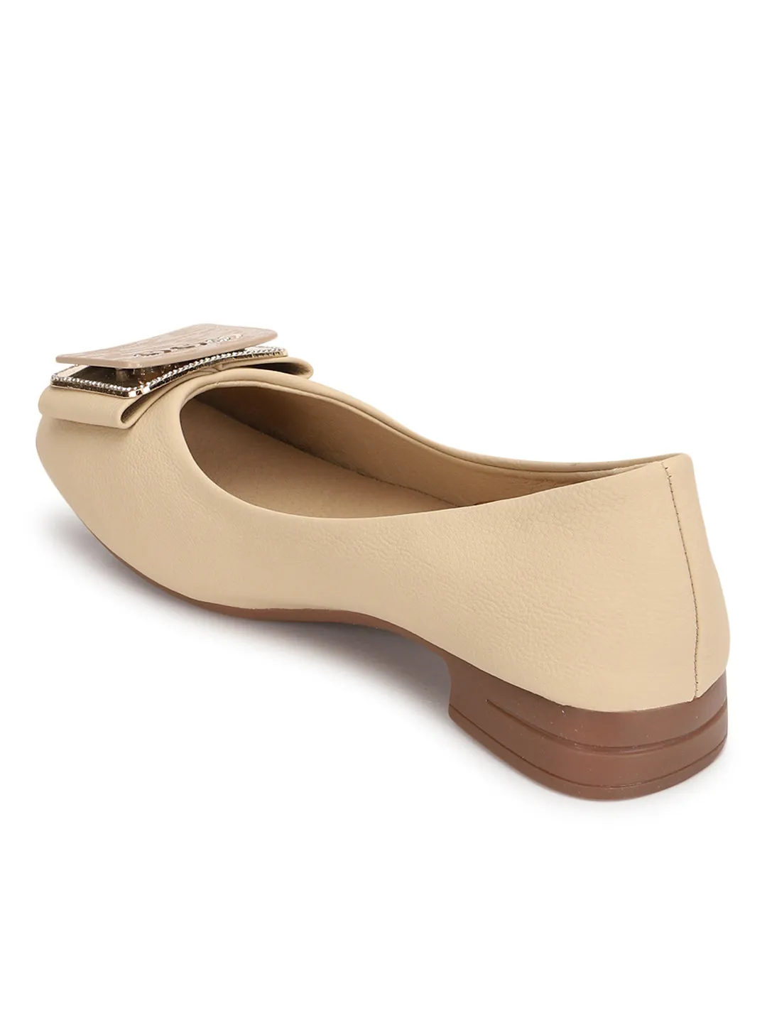 Camel Brown PU Ballerina Flats (TC-RS3631-CML)