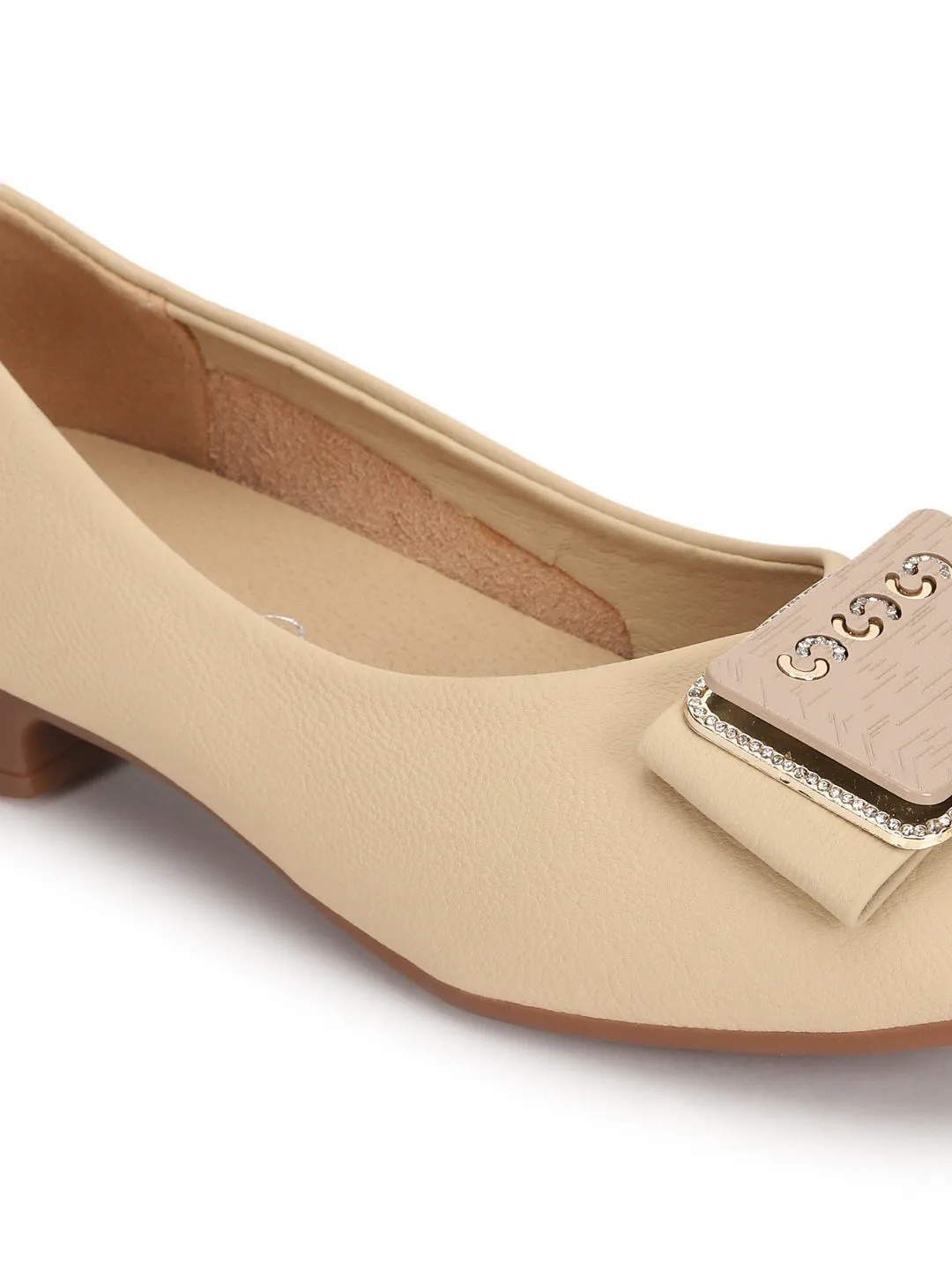 Camel Brown PU Ballerina Flats (TC-RS3631-CML)