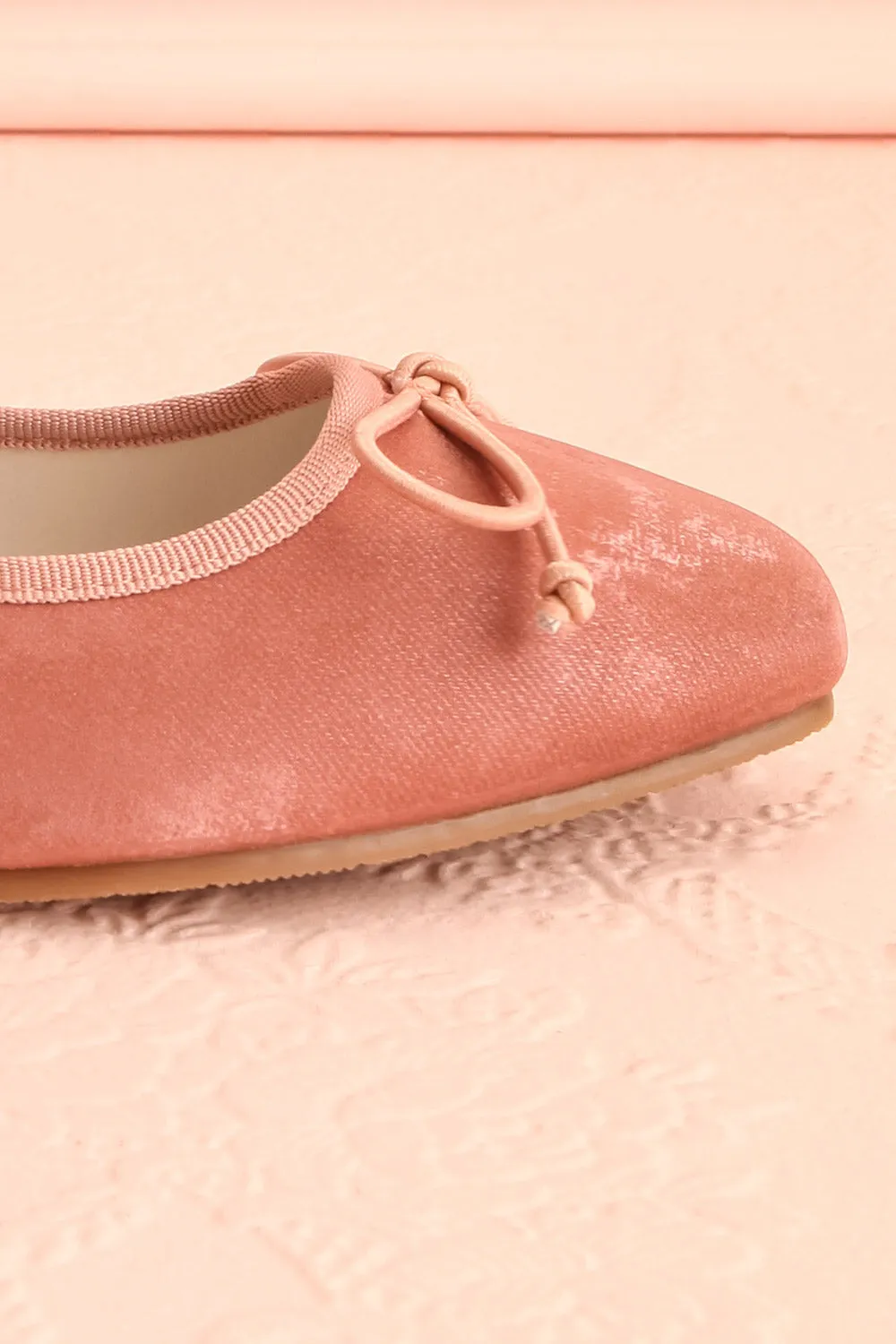 Cascadura Rose | Velvet Ballet Flats