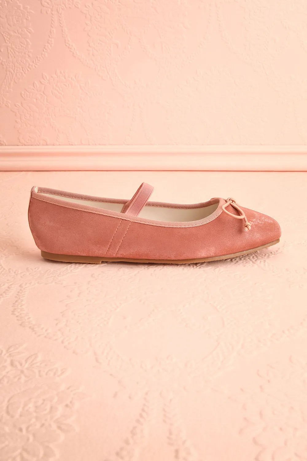 Cascadura Rose | Velvet Ballet Flats