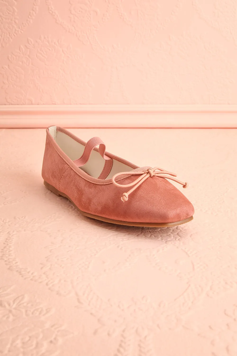 Cascadura Rose | Velvet Ballet Flats