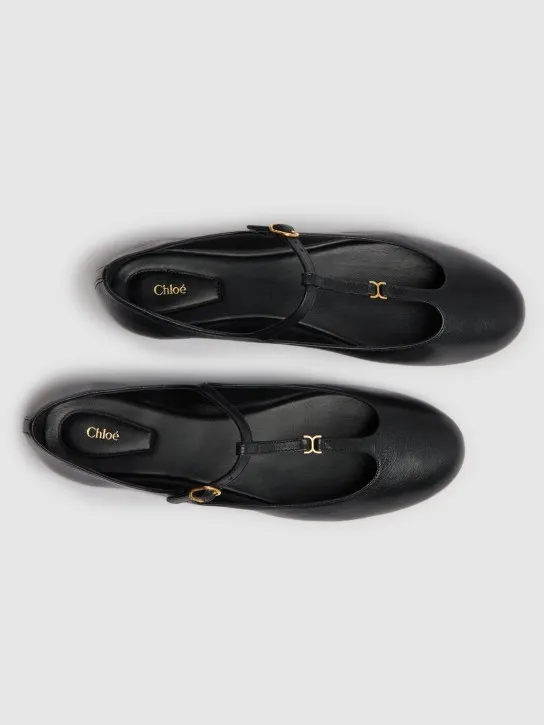 Chloé   10mm Marcie leather Mary Jane flats 